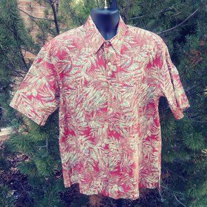 *Summer Sale*Tori Richard Aloha Leaf Print Shirt L